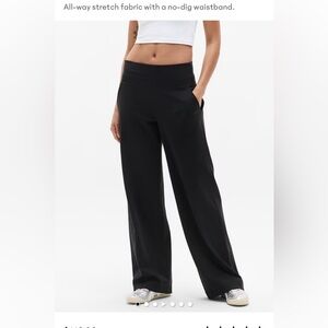 Athleta Black Wide-Leg Stretch Pants